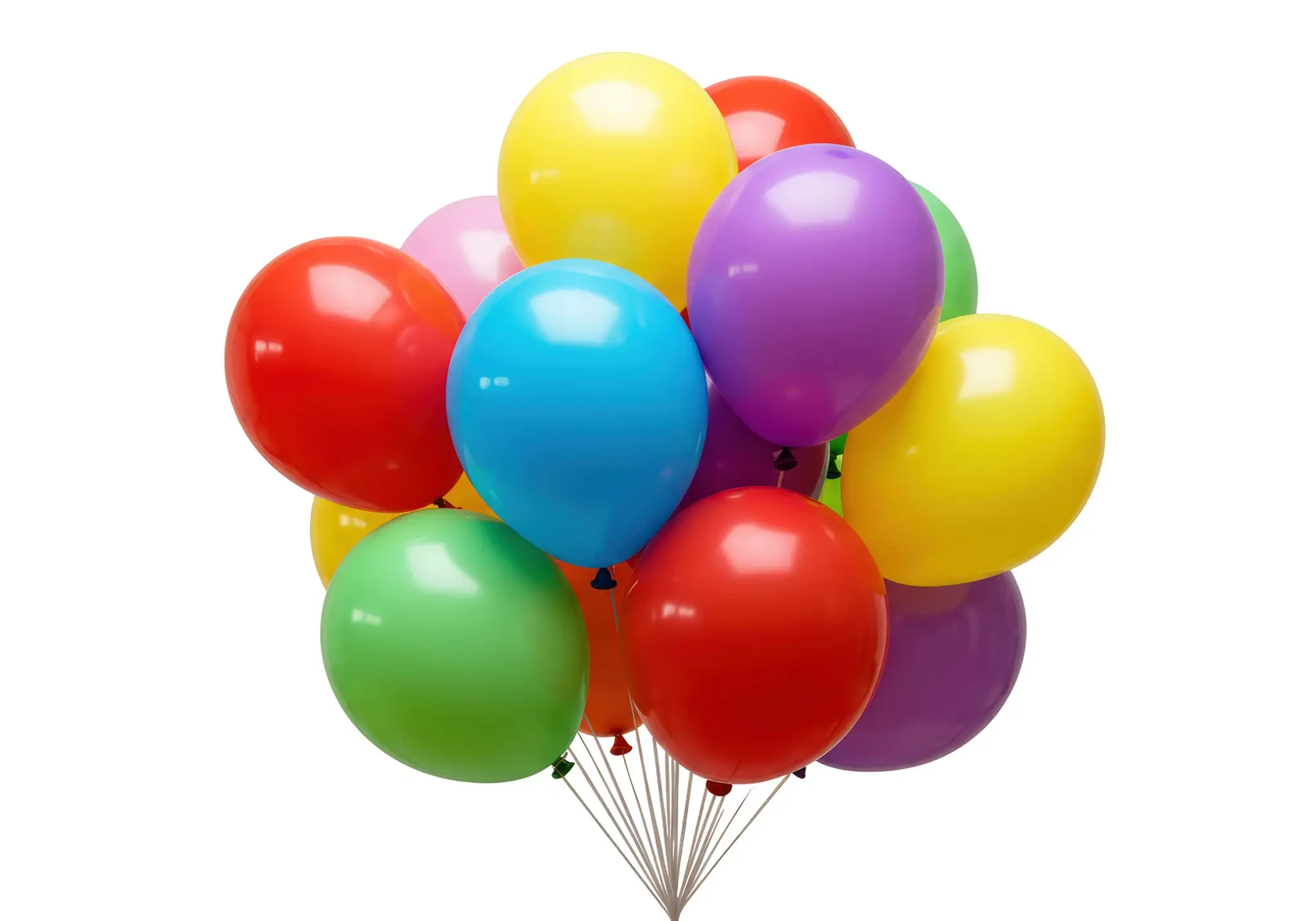 Colorful balloons birthday celebration