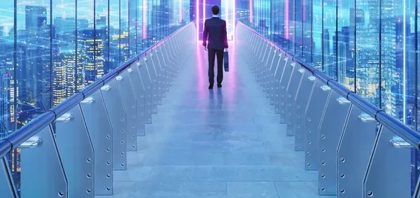 Person walking on a bridge representing silver opportunities